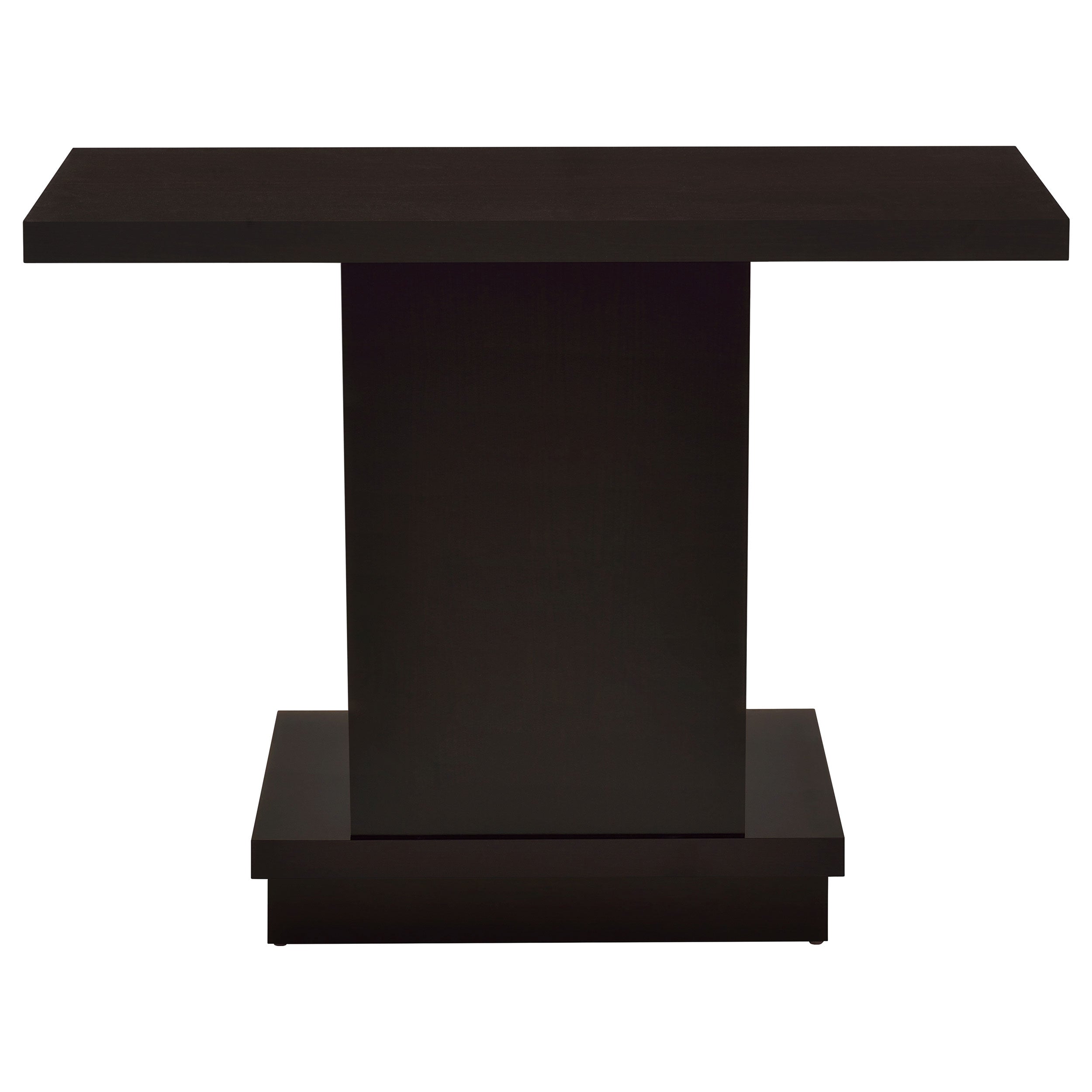 Fiona Cappuccino Engineered Wood Pedestal Console Table