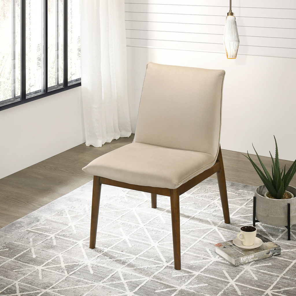 Monza Beige Velvet Dining Chair Set
