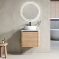 24" Wall-Mounted Bathroom Vanity With Ceramic Art Sink