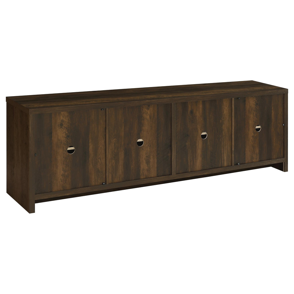 Lunetta Dark Pine 4-Door Engineered Wood TV Stand