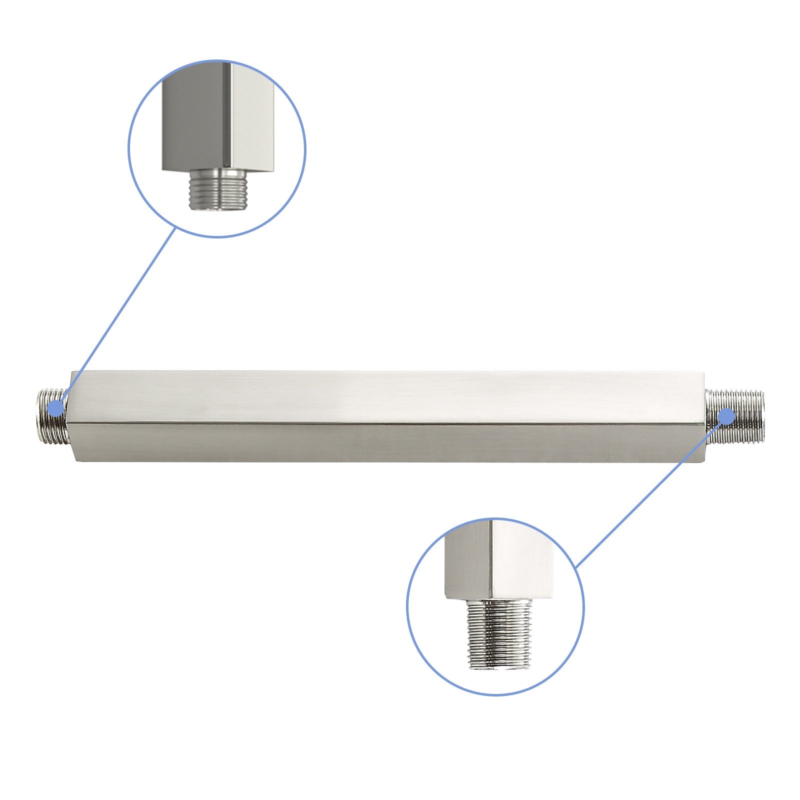 8" Ceiling Mounted Shower Arm with Flange in Brushed Nickel