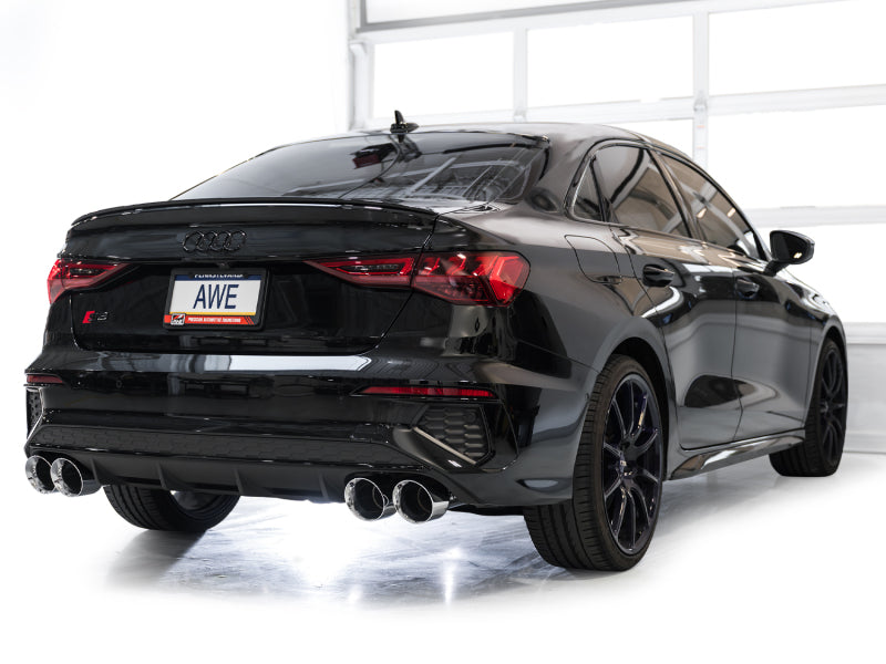 AWE Tuning AWE 22-24 Audi 8Y S3 Touring Edition Exhaust - Chrome Silver Tips 3015-42897
