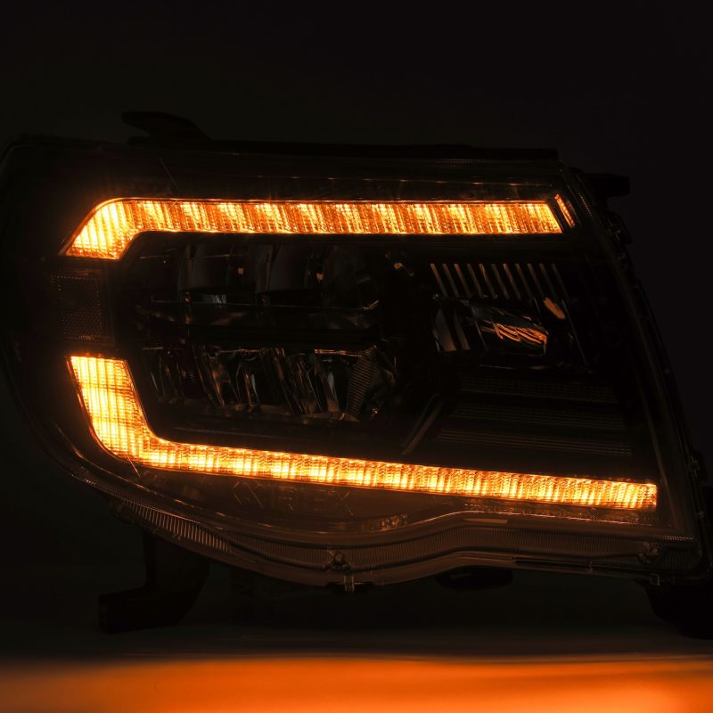 AlphaRex 05-11 Toyota Tacoma LUXX Crystal Headlights Plank Style Chrome w/Activation Light/DRL 880734 *Discontinued