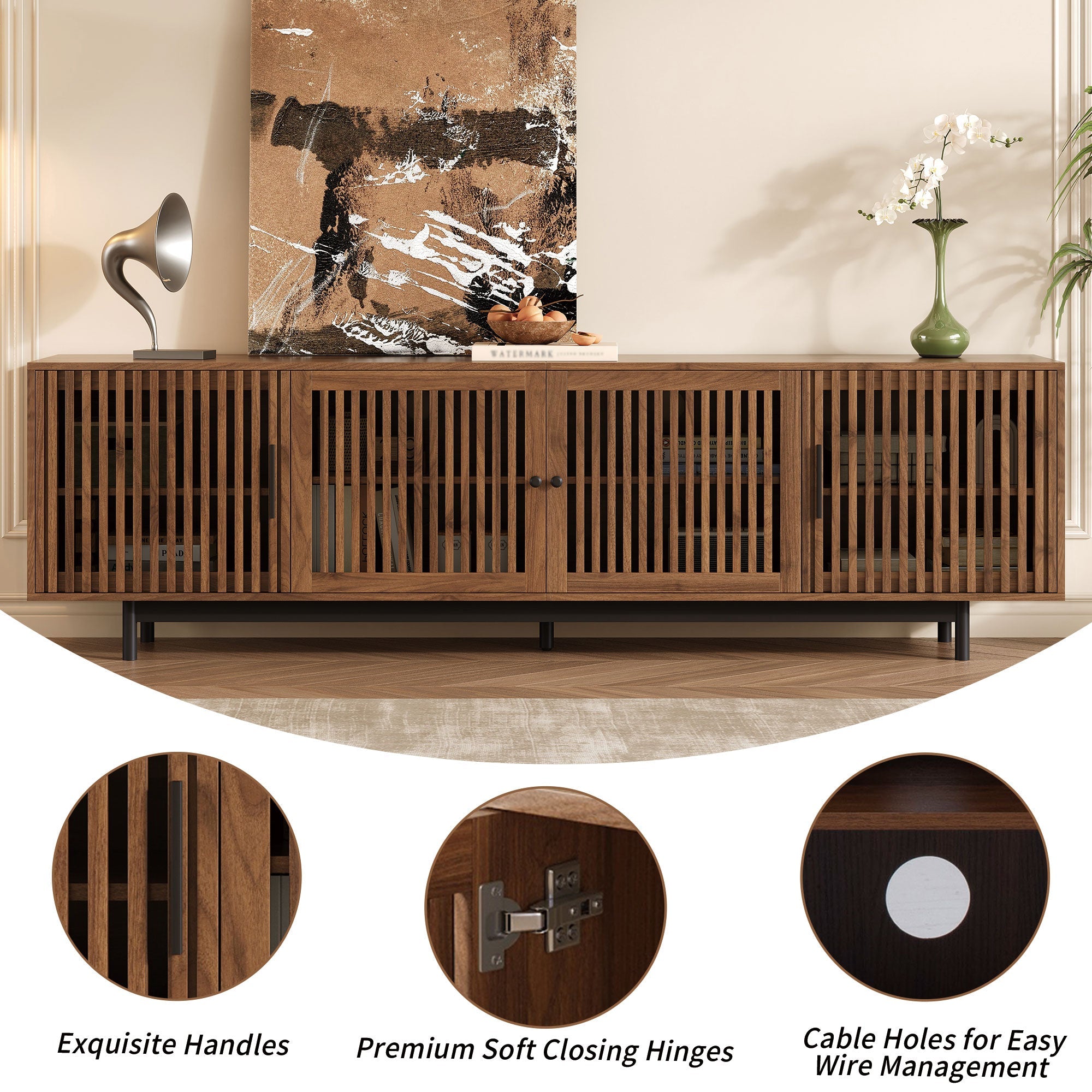 78 Inch Modern TV Stand for TVs Up to 85"