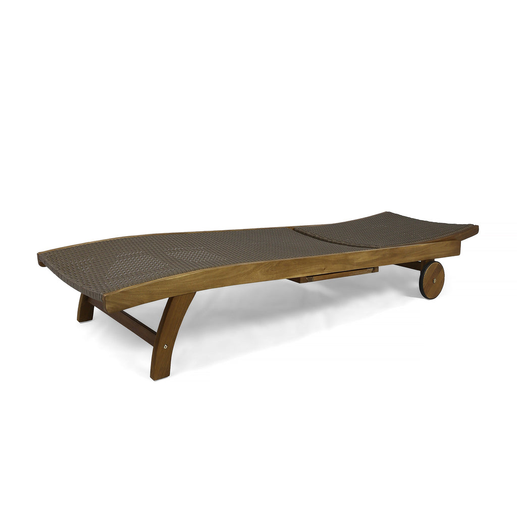 Banzai Chaise Lounge With Pull-Out Tray Set Of 2