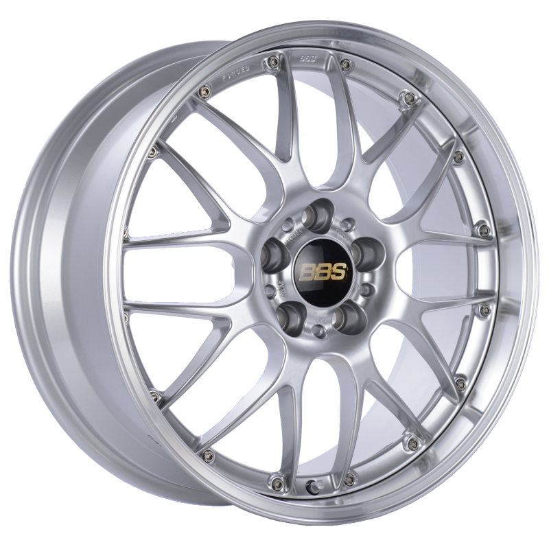 BBS RS-GT 18x8.5 5x112 ET32 PFS Diamond Silver Center Diamond-Cut Rim Wheel - PFS/Clip Req RS913EDSPK