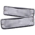 Anzo 1989-1995 Toyota Pickup Euro Parking Lights Chrome w/ Amber Reflector