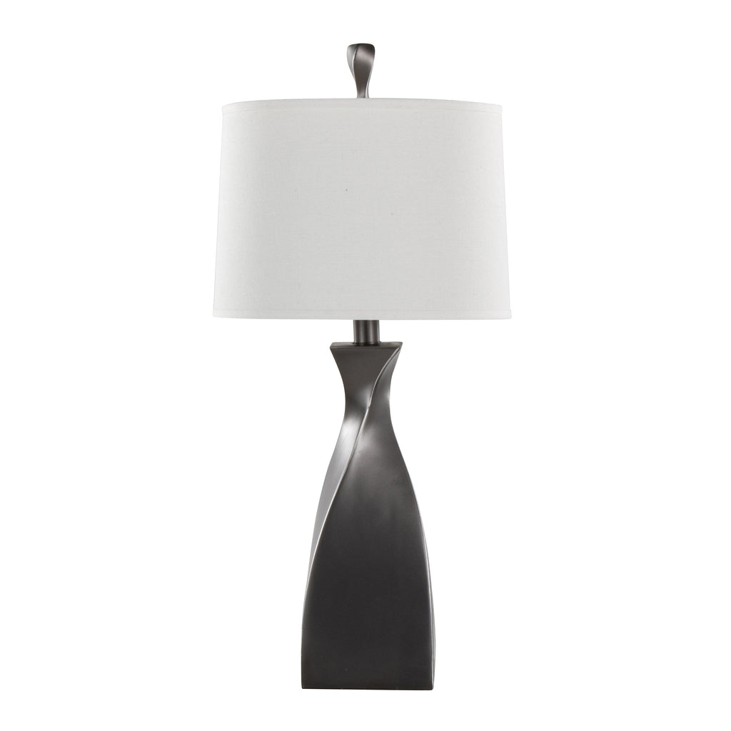 30" Contemporary Polyresin Table Lamp in Rubbed