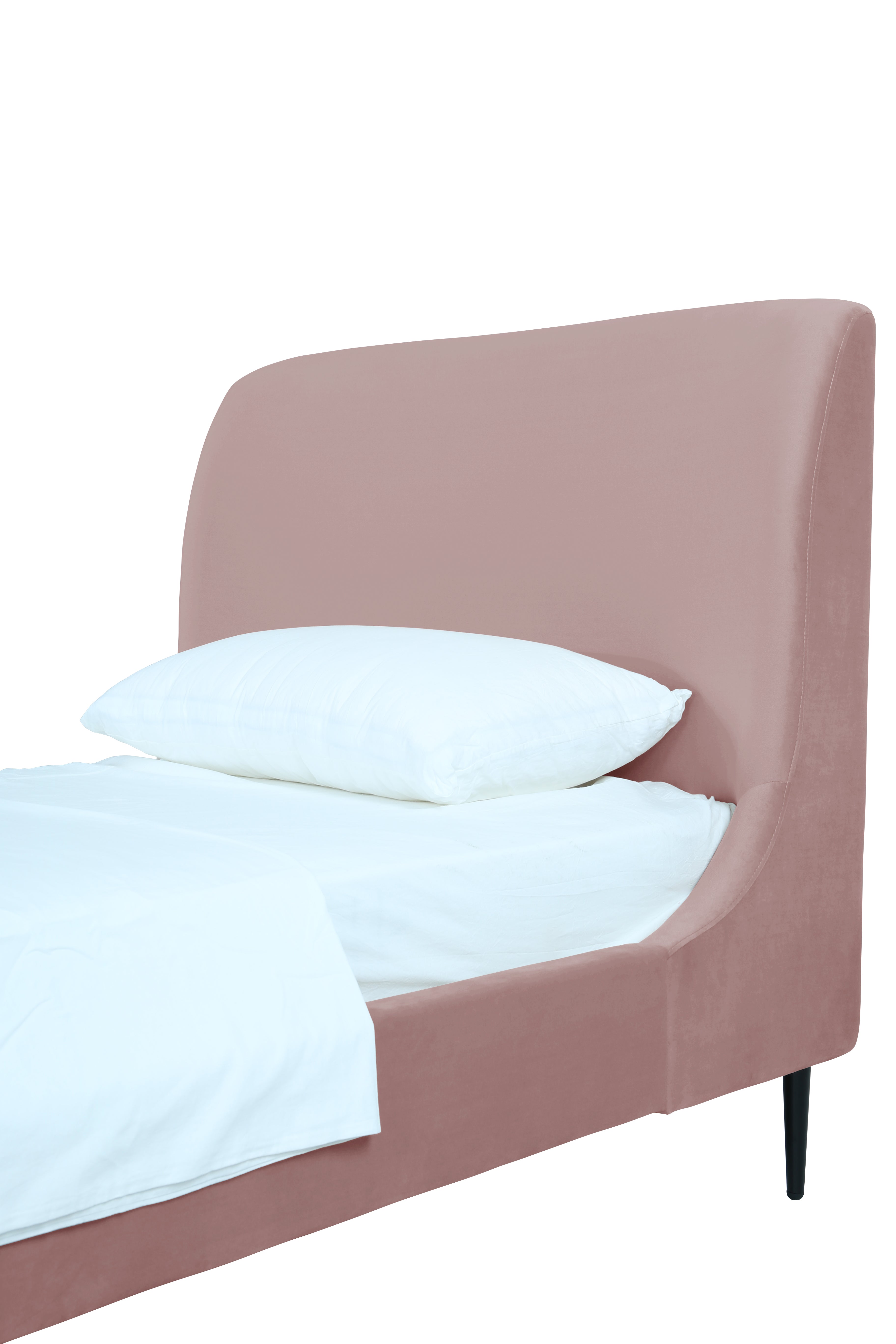 Heather Upholstered Velvet Twin Bed