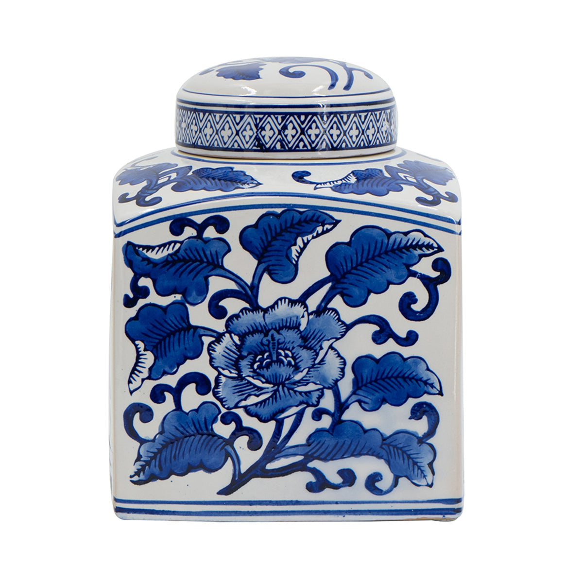 5x5x8" Hand Painted Square Canister