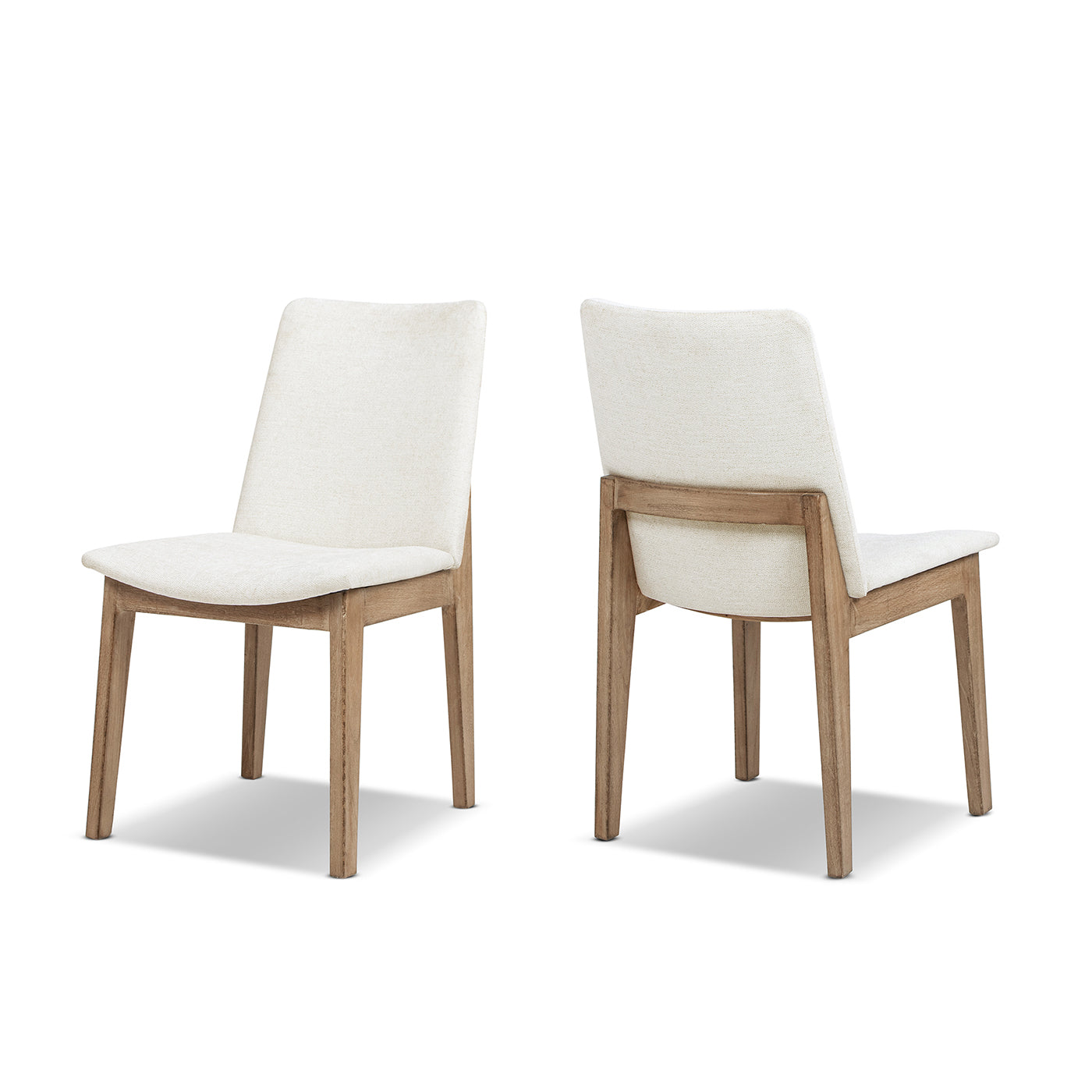 Auden Upholstered Reclaimed Pine Wood Dining Chair Set of 2