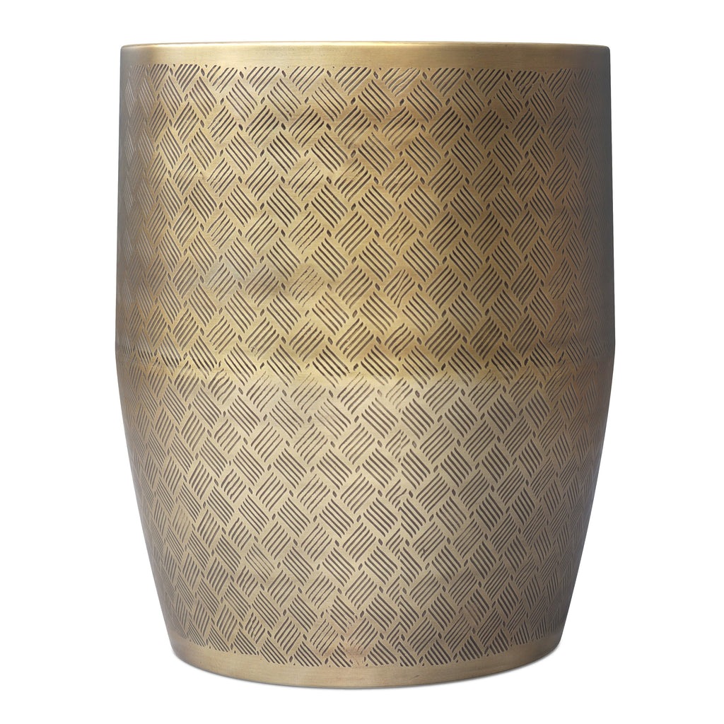 Johnsen 18 Inch Cross Hatch Pattern Accent Table
