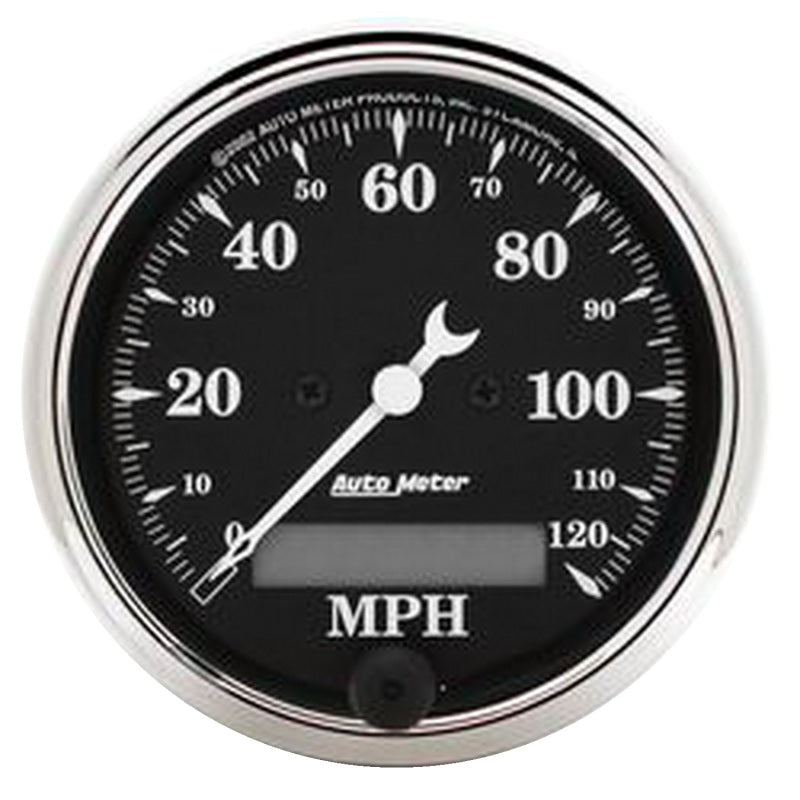 Autometer Old Tyme Black 5 Piece Kit (MPH/FUEL/OILP/WTMP/BAT) 55-59 Chevy Truck Direct-Fit Dash Kit 7036-OTB