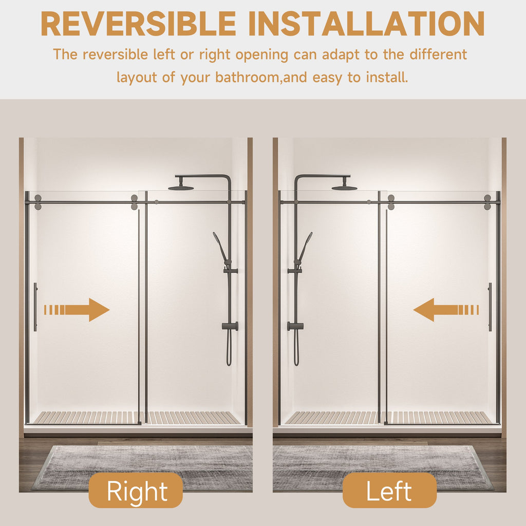 Frameless Single Sliding Shower Door