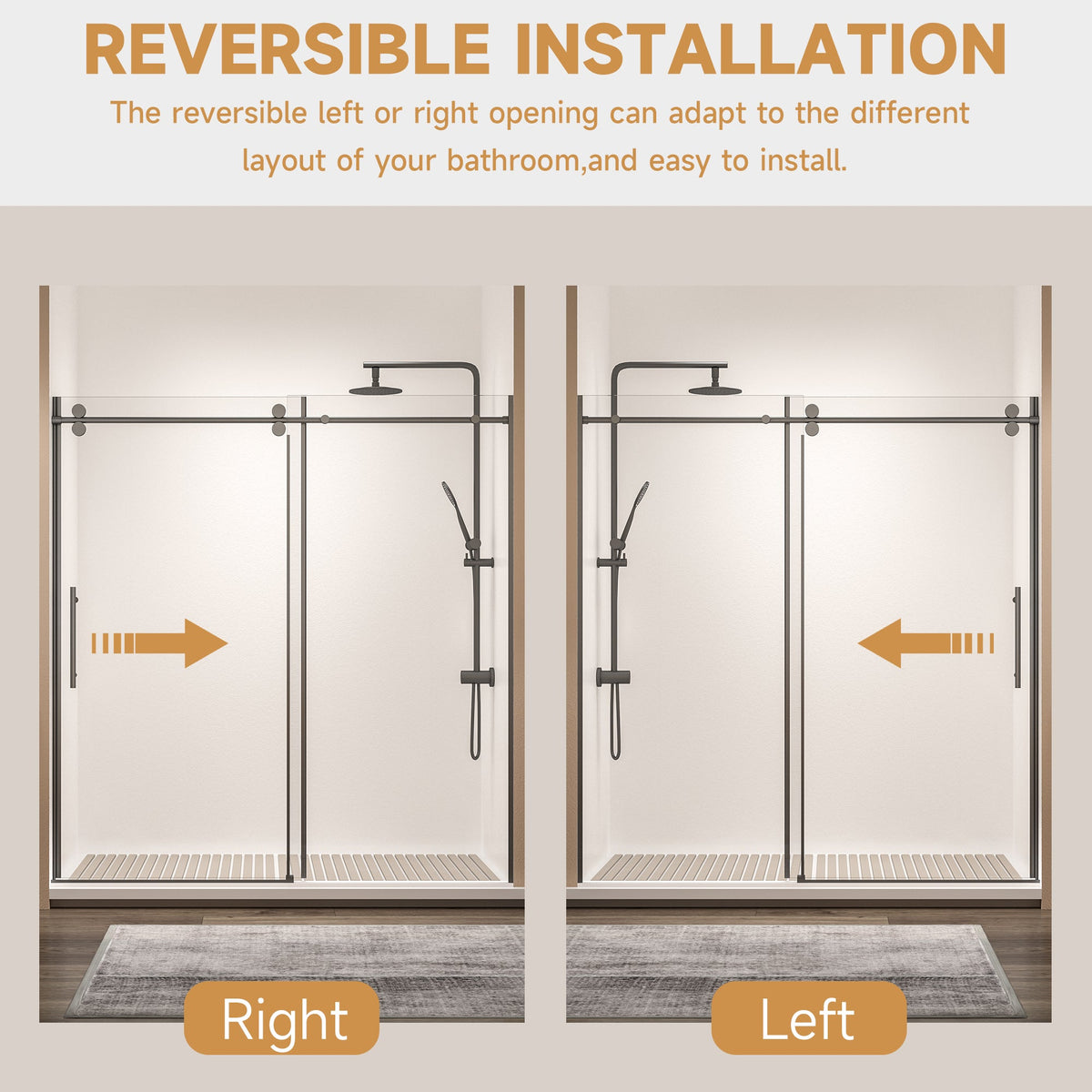 Frameless Single Sliding Shower Door