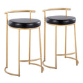 Round 26" Contemporary Fixed-Height Counter Stool