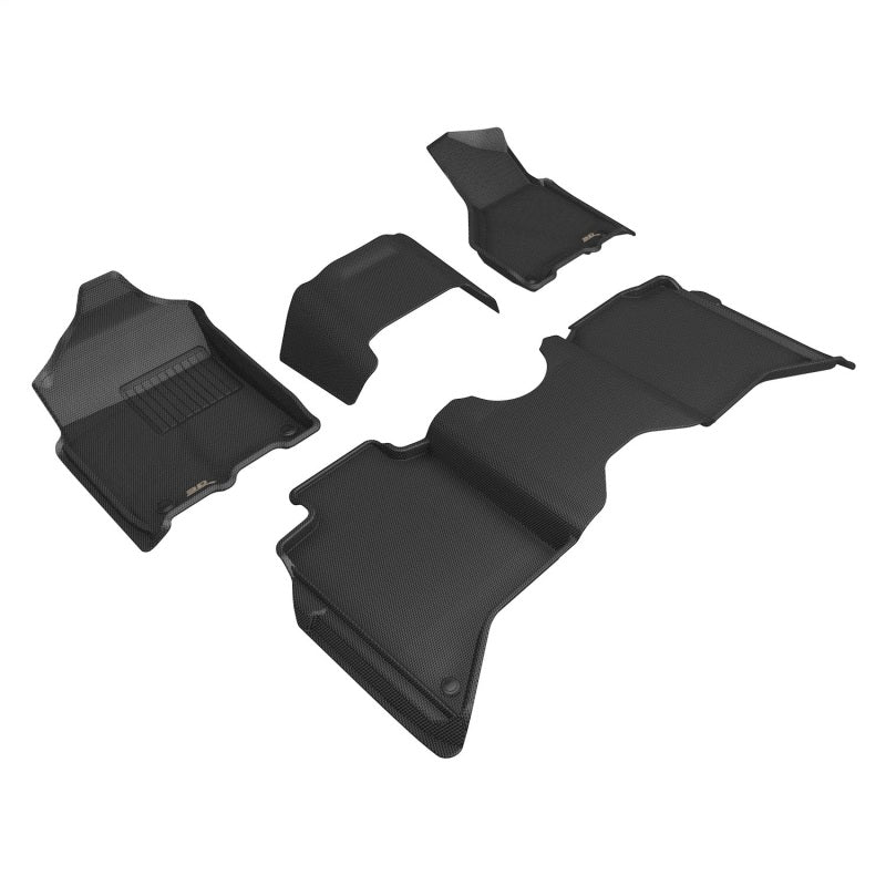 3D MAXpider 19-24 Dodge RAM 2500 Crew Cab w Bench Seats All Weather Floor Liner - Kagu Black R1 & R2 L1DG03601509
