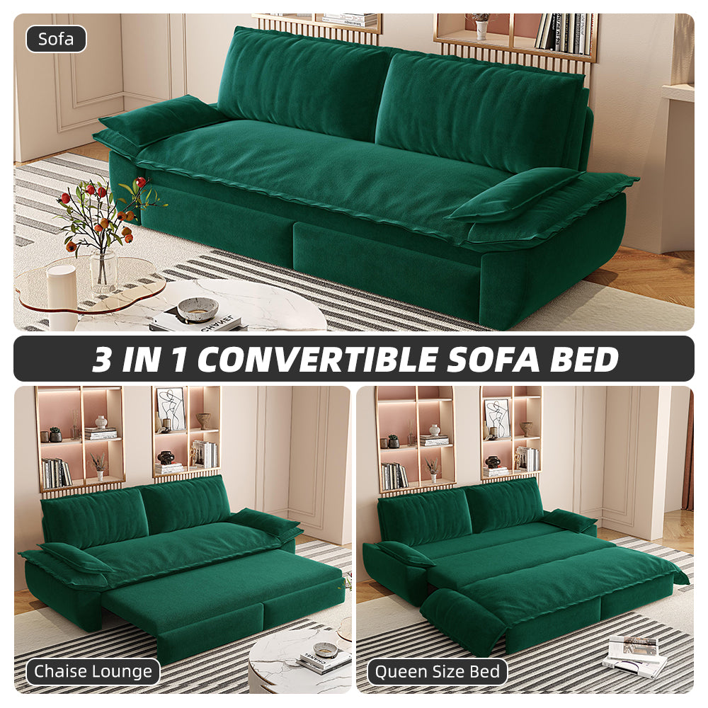 73.2" Queen Pull Out Sofa Bed