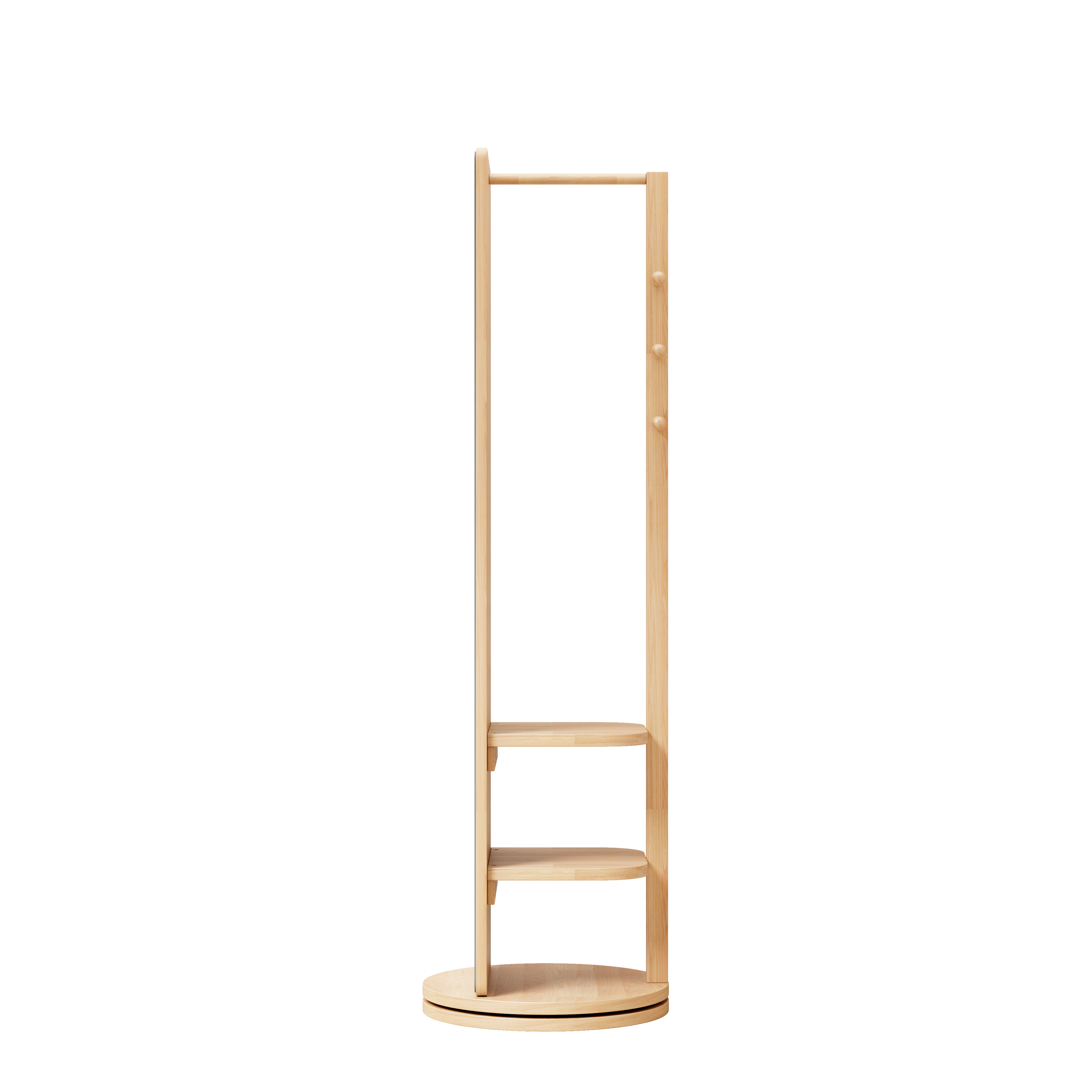 Multifunctional 360° Rotating Full Length Mirror with Coat Rack
