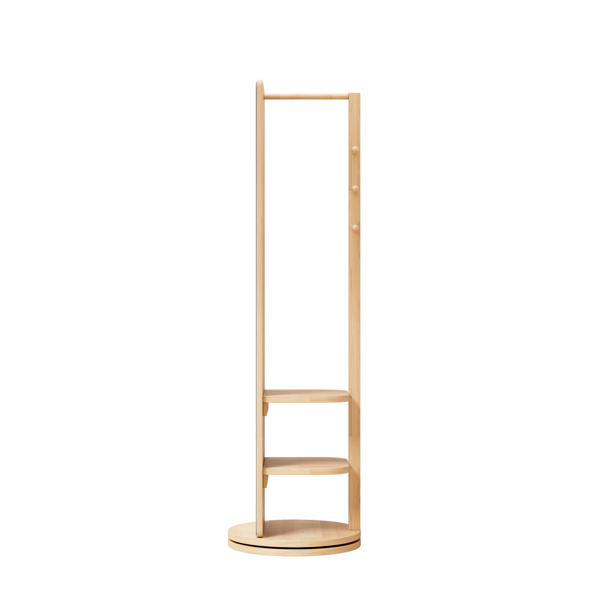360° Rotating Multifunctional Full Length Mirror with Hook Storage Rack