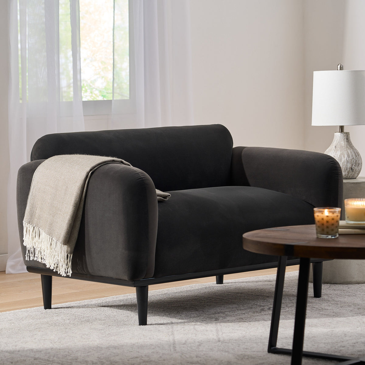 50" Loveseat Sofa - Dark