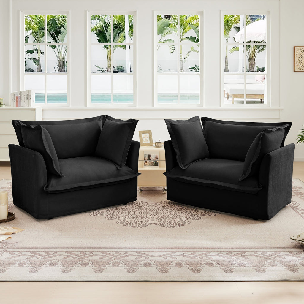 Set of 2 Slipcovered Armchairs