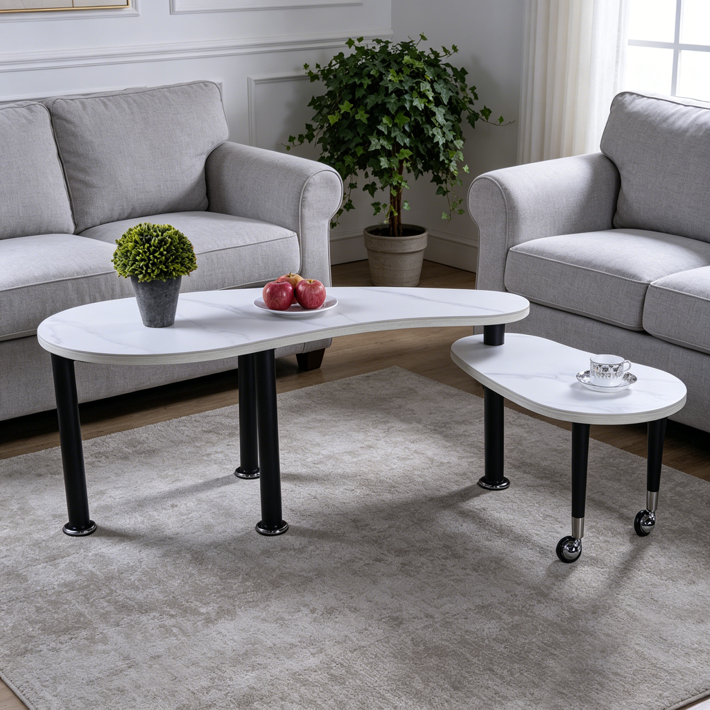 Contemporary Rotatable Cocktail Table