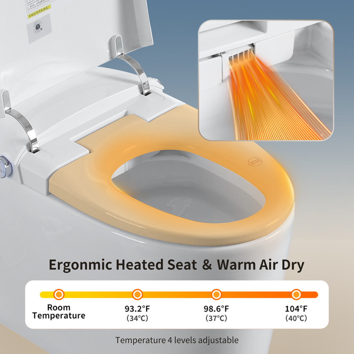 Tankless Smart Toilet With Built-In Bidet