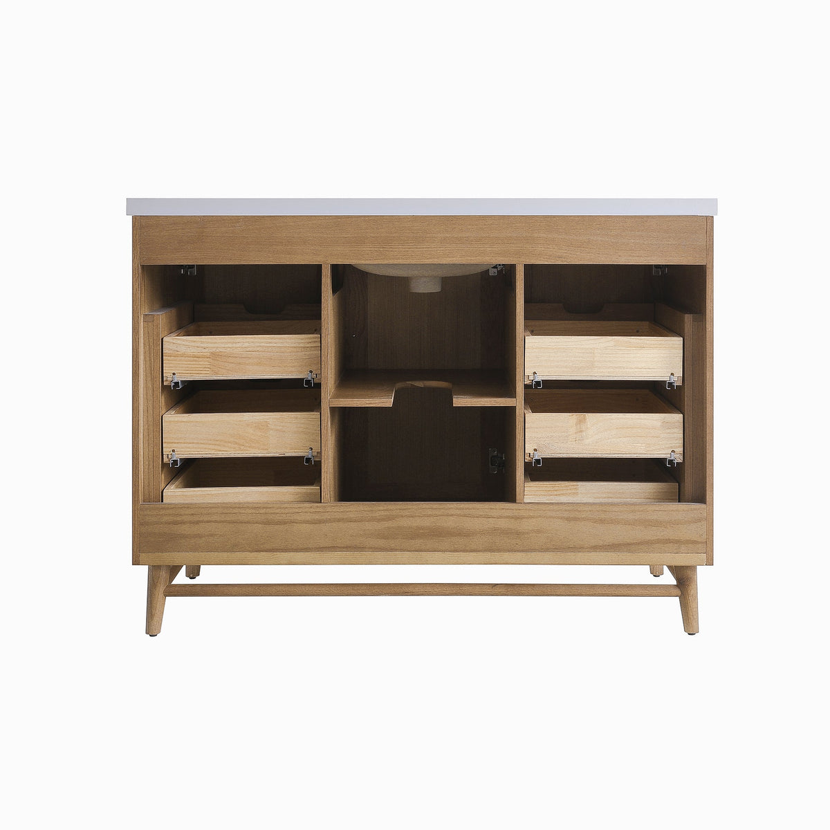 48'' Freestanding Single Sink Light Coffee Bathroom Vanity