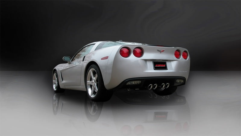 Corsa Performance Polished Sport Axle-Back Exhaust 05-08 Chevrolet Corvette C6 6.0L V8