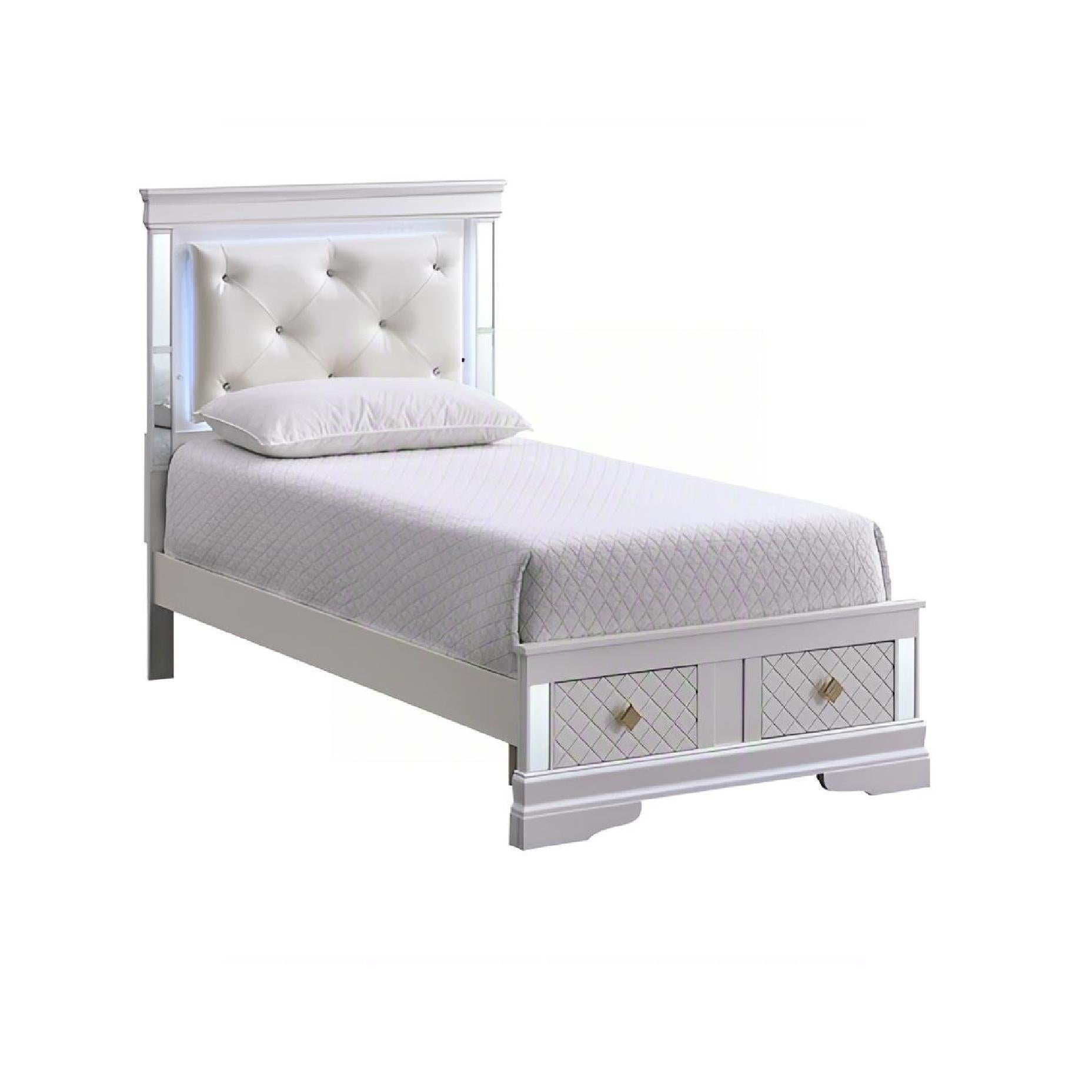 Verona G6735B-TSB Twin Bed in Pearl