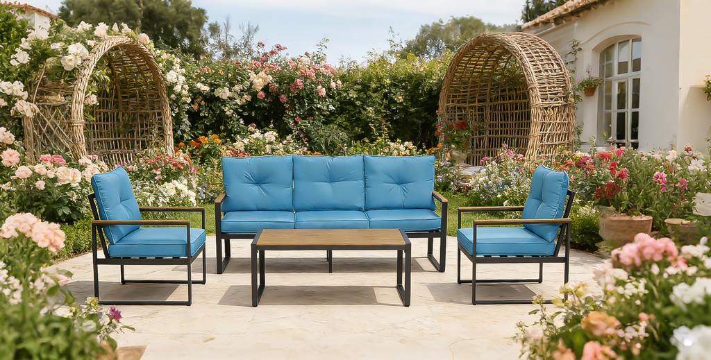 Oversized Steel Outdoor Conversation Set