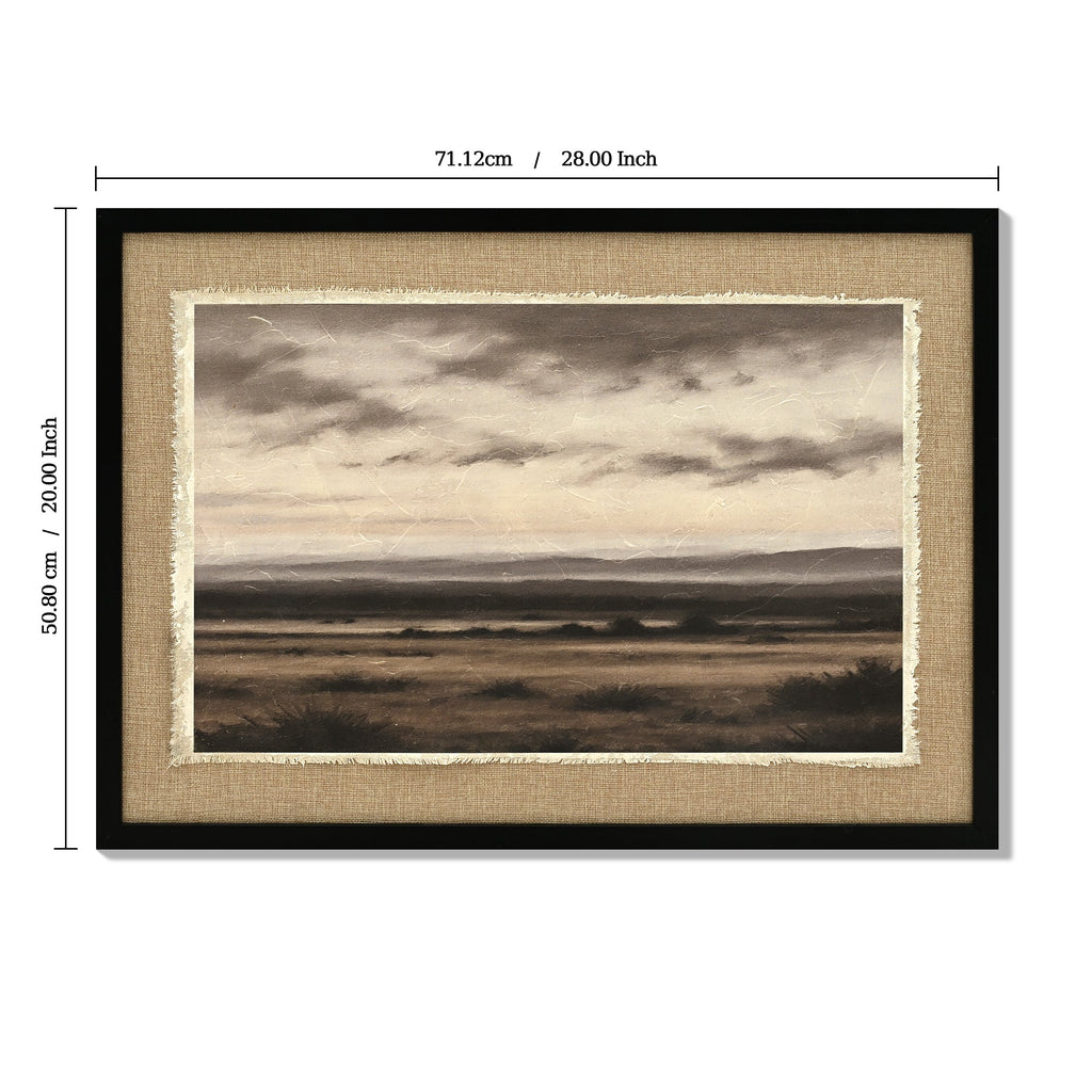 Vintage Landscape Large Framed Wall Art