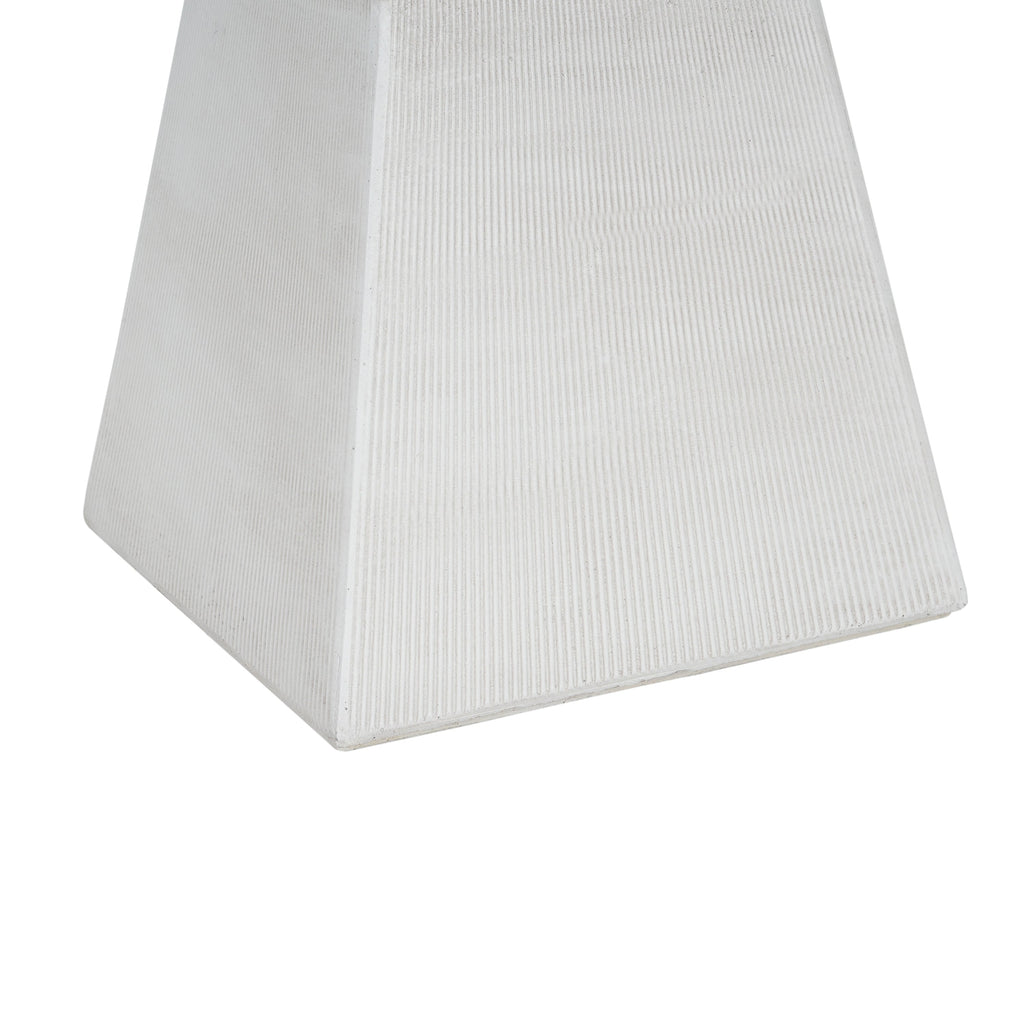 Antique-Textured Magnesium Oxide Outdoor Side Table