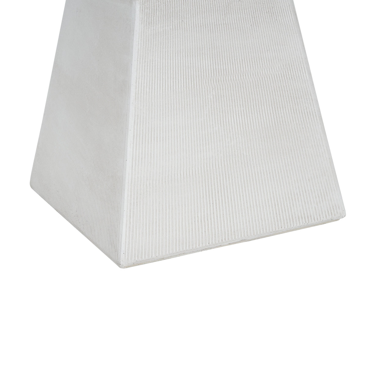 Antique-Textured Magnesium Oxide Outdoor Side Table