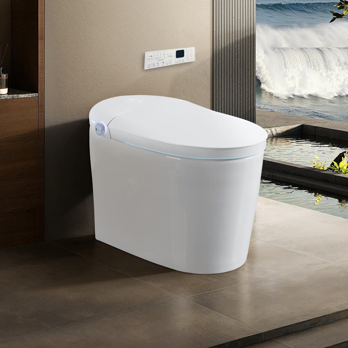Tankless Smart Toilet With Built-In Bidet