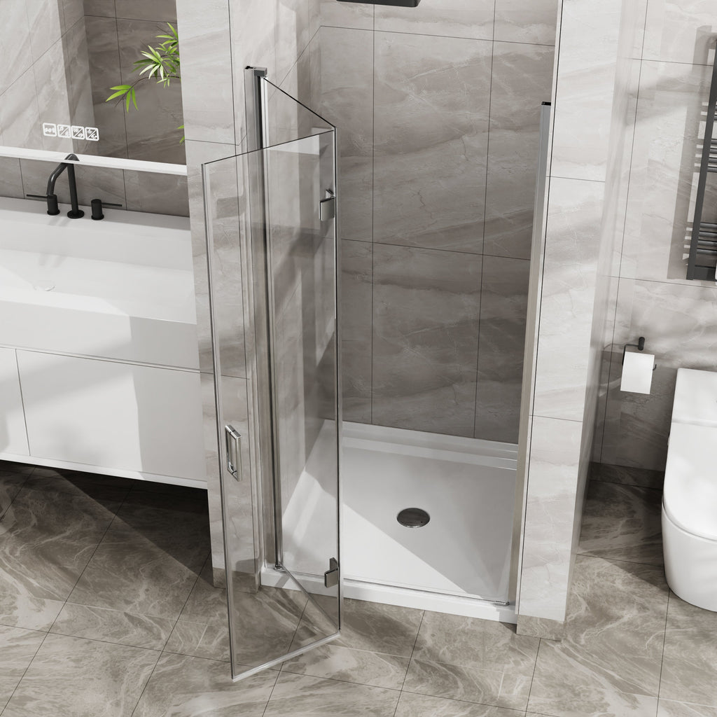 Goodyo 36"x 72" Bifold Frameless Glass Shower Door