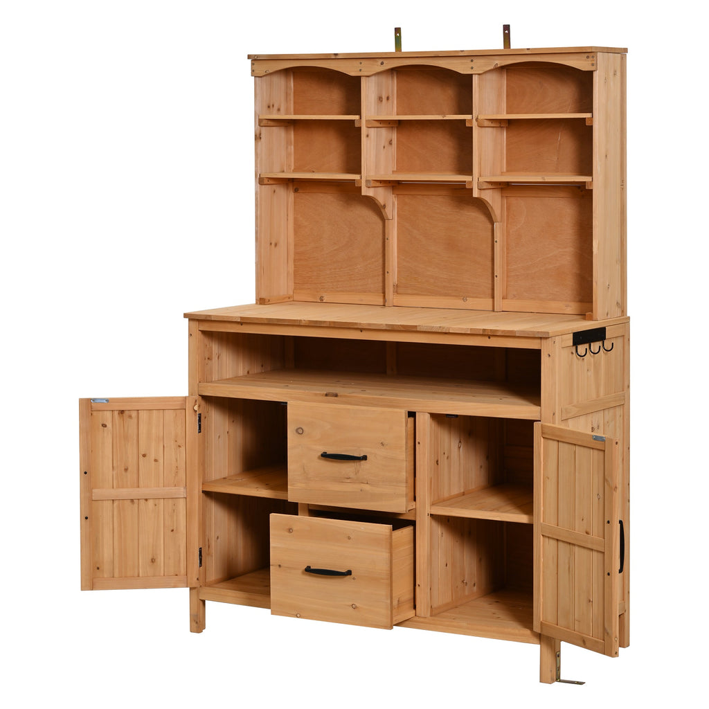 TOPMAX Large Fir Wood Potting Bench