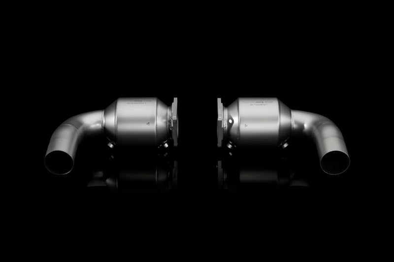 Akrapovic 10-13 Porsche 911 Turbo/Turbo S (997) Link Pipe Set w/ Cat (Titanium) L-PO997TFLS-100
