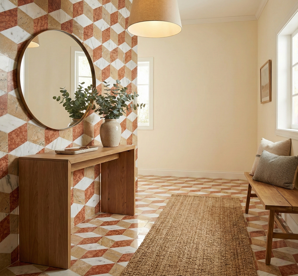 Hexagon Water-Jet Marble