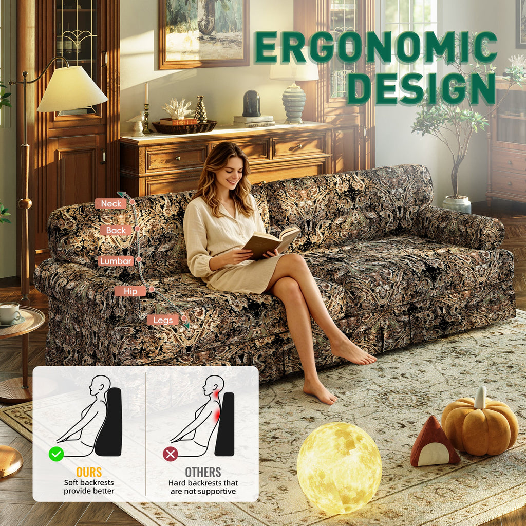 74" Luxurious 3-Seater Cloud Couch