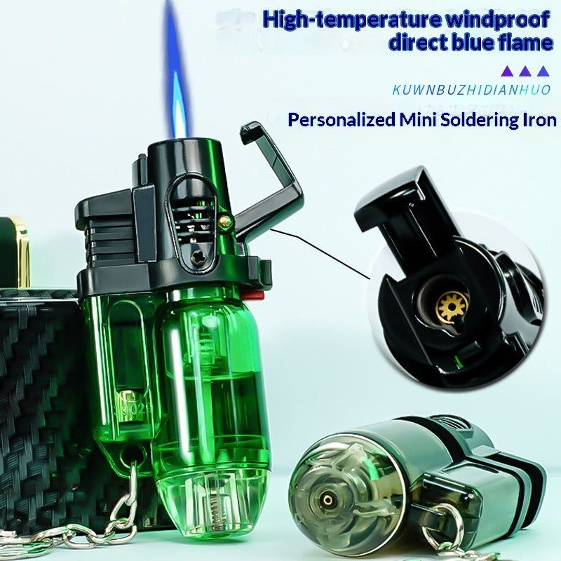 Mini Keychain Windproof Inflatable Portable Lighter