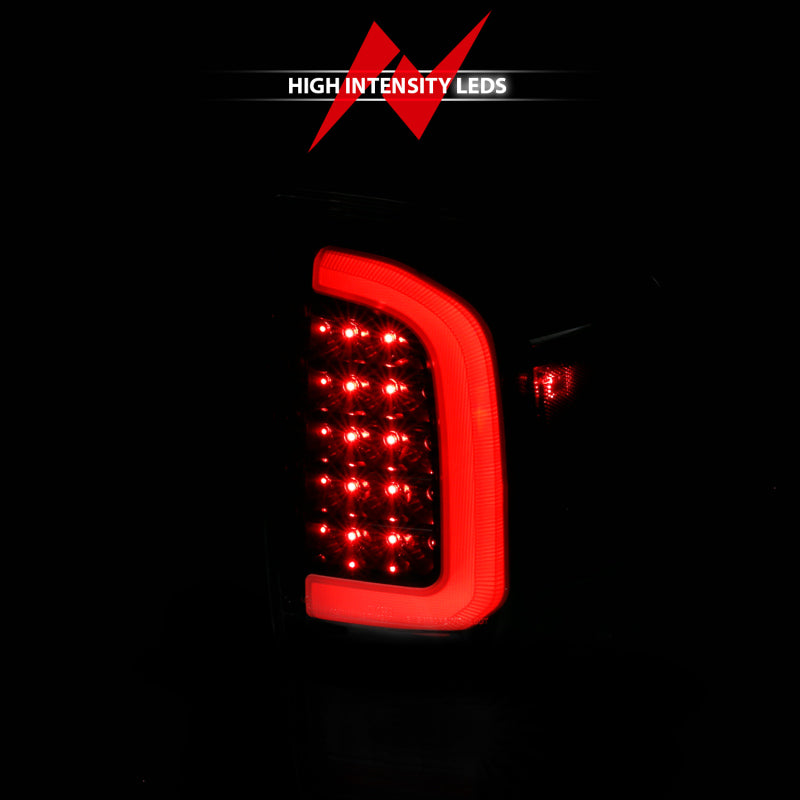 ANZO 16-21 Toyota Tacoma LED Tail Lights - w/ Light Bar Sequential Black Housing & Clear Lens 311400