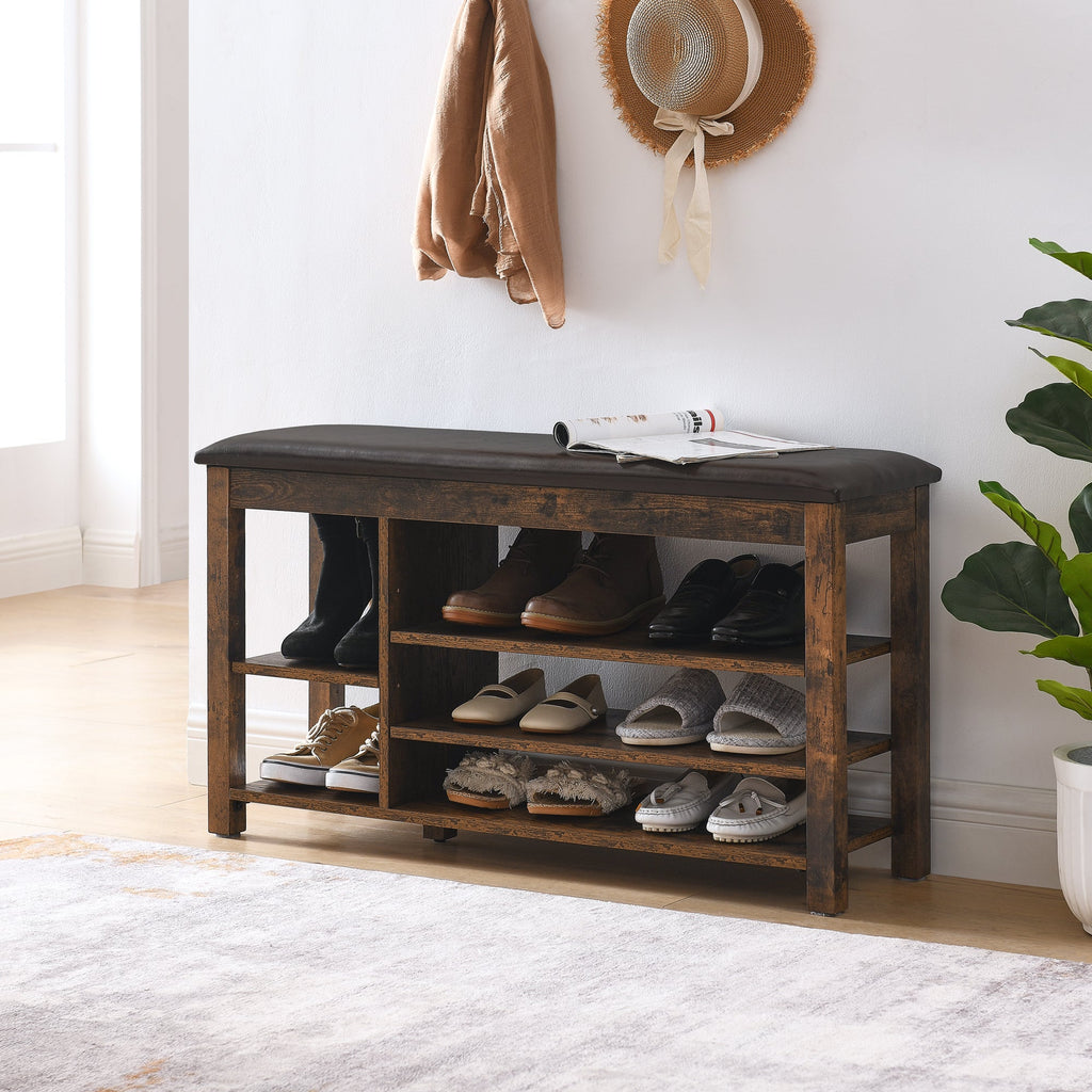 Height-Adjustable Long Shoe-Changing Bench