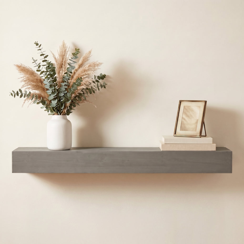 72" Fireplace Mantel Fir Wood Wall-Mounted Shelf