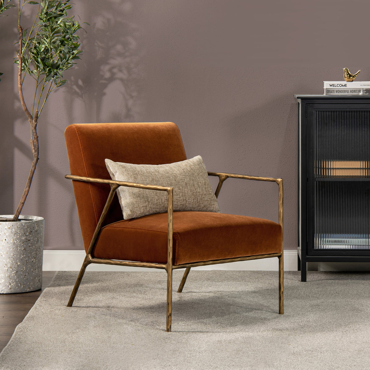 Aerin 24.5" Hammered Accent Chair