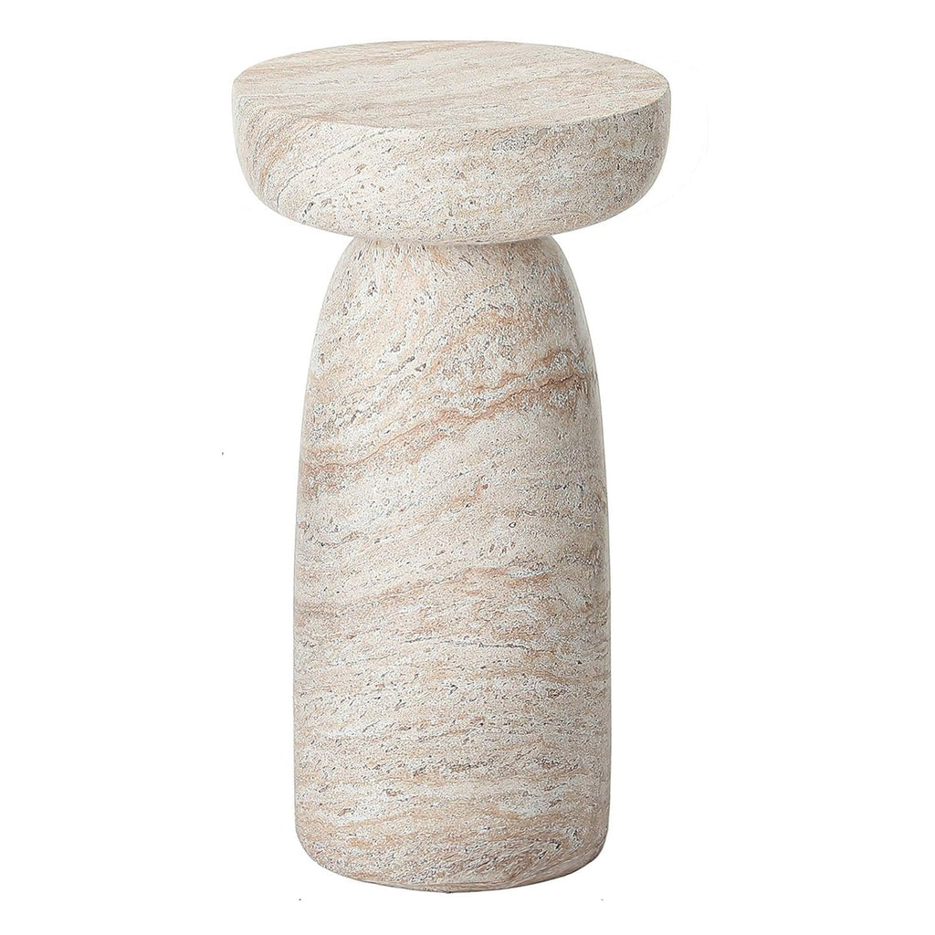 Natural Stone Grain Mushroom Shape Side Table