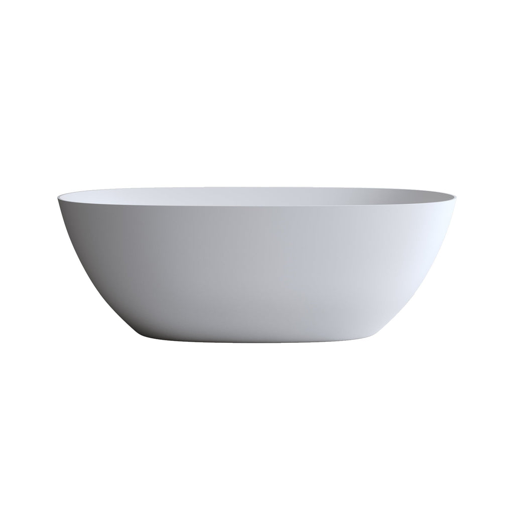 61'' Freestanding Bathtub - Resin Stone Soaking Bathtub