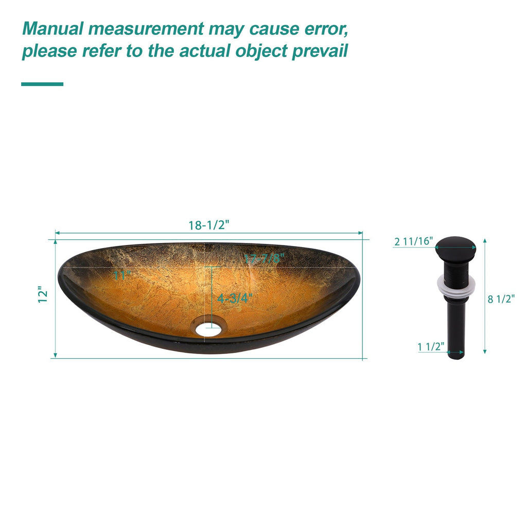 Artistic Tempered Glass Vessel Sink