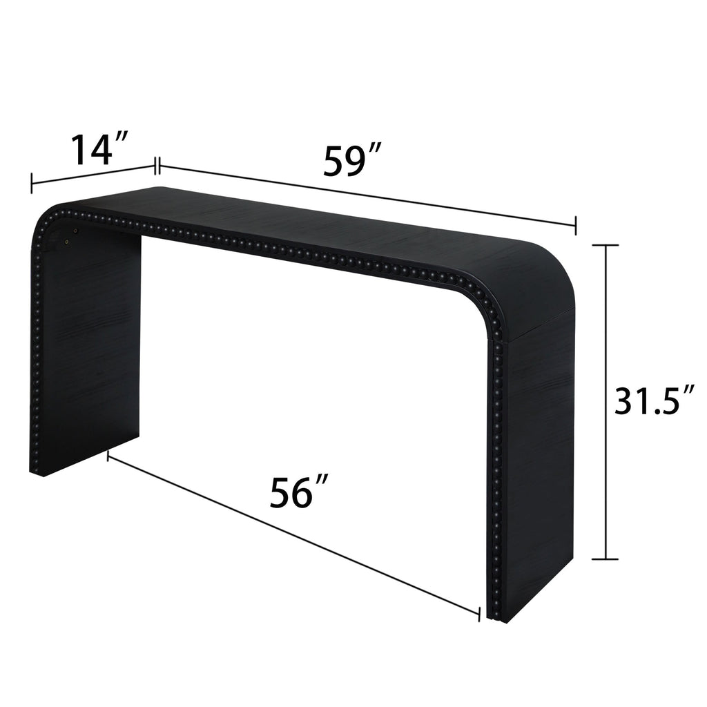 Black Wood Console Table